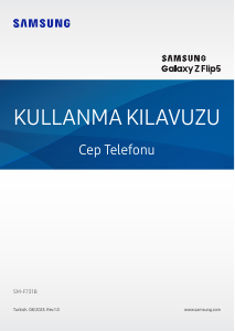 Kullanım kılavuzu Samsung SM-F731B Galaxy Z Cep telefonu