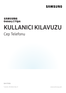 Kullanım kılavuzu Samsung SM-F741B Galaxy Z Cep telefonu