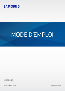 Mode d’emploi Samsung SM-F946B/DS Galaxy Z Téléphone portable