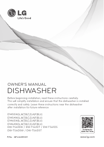 Manual LG D1464W Dishwasher
