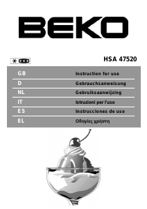 Handleiding BEKO HSA 47520 Vriezer