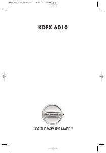 Handleiding KitchenAid KDFX6010 Vaatwasser