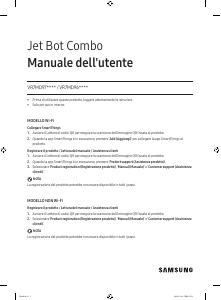 Manuale Samsung VR7MD96514G Jet Bot Combo Aspirapolvere
