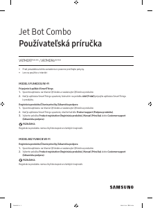 Návod Samsung VR7MD96514G Jet Bot Combo Vysávač