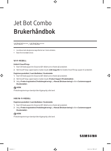 Bruksanvisning Samsung VR7MD97714G Jet Bot Combo Støvsuger
