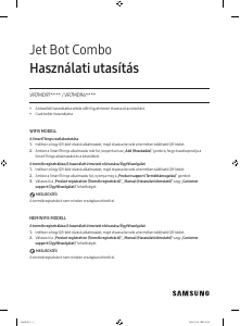 Használati útmutató Samsung VR7MD97714G Jet Bot Combo Porszívó