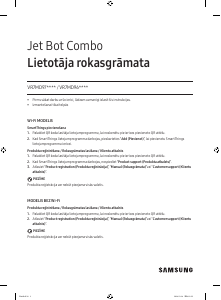 Rokasgrāmata Samsung VR7MD97714G Jet Bot Combo Putekļu sūcējs