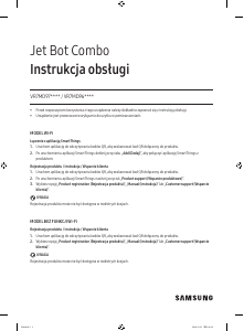 Instrukcja Samsung VR7MD97714G Jet Bot Combo Odkurzacz