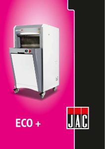 Handleiding JAC Eco+ Broodsnijmachine