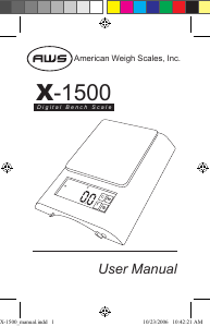 Manual AWS X1500 Industrial scale