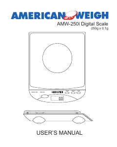 Handleiding AWS AMW-250i Industriële weegschaal