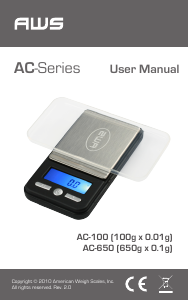 Handleiding AWS AC-100 Industriële weegschaal