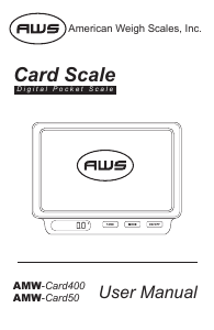 Manual AWS Card-400 Industrial scale