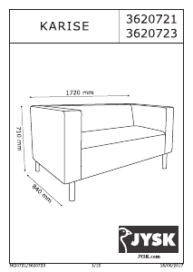 Manuale JYSK Karise (172x71x84) Divano