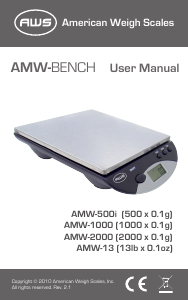 Manual AWS AMW-1000 Industrial scale