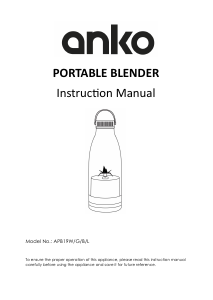 Handleiding Anko APB19L Blender