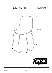 Hướng dẫn sử dụng JYSK Fandrup Ghế