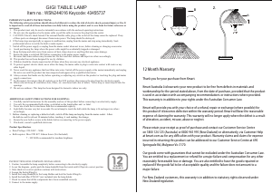 Handleiding Anko 43455737 Gigi Lamp