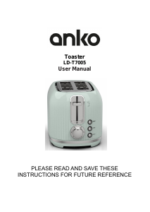 Handleiding Anko LD-T7005 Broodrooster