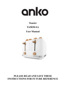 Handleiding Anko TA5030-SA Broodrooster