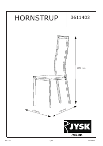Instrukcja JYSK Hornstrup Krzesło