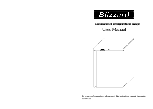 Handleiding Blizzard UCF140CR Koelkast