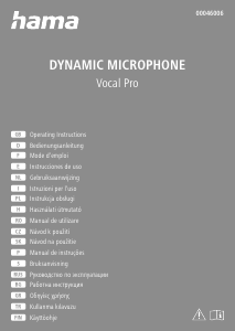 Manual Hama 00046006 Vocal Pro Microfoon