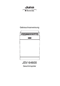 Bedienungsanleitung Juno-Electrolux JSV64600 Geschirrspüler