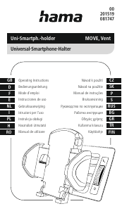 Mode d’emploi Hama 00081747 Move Support téléphone