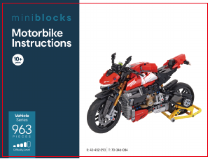 Manual Mini Blocks set 43452293 Vehicles Motorbike