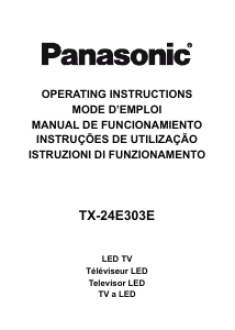 Manual de uso Panasonic TX-24E303E Televisor de LED