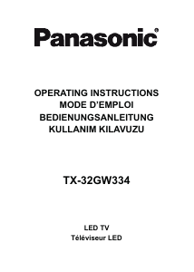 Kullanım kılavuzu Panasonic TX-32GW334 LED televizyon