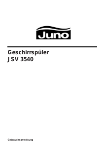 Bedienungsanleitung Juno JSV3540 Geschirrspüler