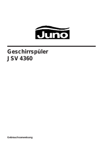 Bedienungsanleitung Juno JSV4360 Geschirrspüler