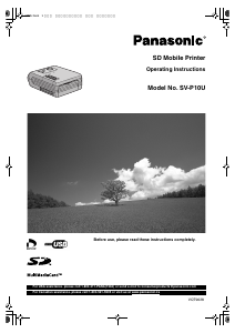 Handleiding Panasonic SV-P10U Printer