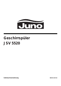 Bedienungsanleitung Juno JSV5520 Geschirrspüler