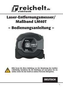 Bedienungsanleitung Reichelt LM40T Massband