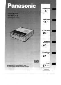 Handleiding Panasonic NV-MPD1B Printer