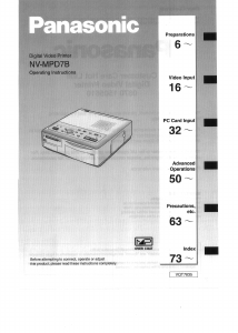 Handleiding Panasonic NV-MPD7B Printer