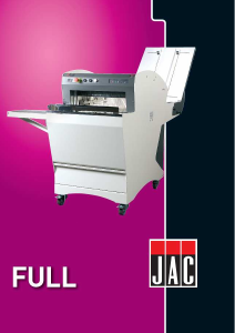 Handleiding JAC Full Broodsnijmachine