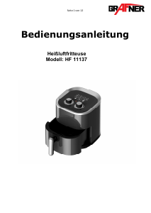 Bedienungsanleitung Grafner HF11137 Fritteuse