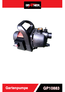 Bedienungsanleitung Grafner GP10883 Gartenpumpe
