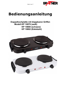Bedienungsanleitung Grafner KP10880 Kochfeld