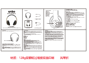 Handleiding Anko 42967286 Koptelefoon