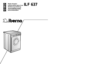Manual de uso Iberna ILF 637 Lavadora