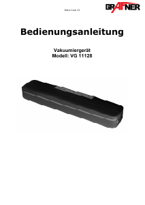 Bedienungsanleitung Grafner VG11128 Vakuumierer