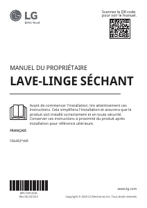 Mode d’emploi LG F964R33WH Lave-linge séchant