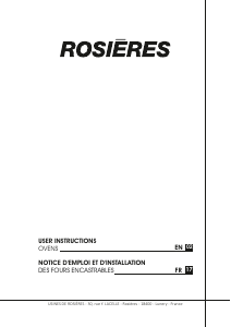 Manual Rosières RFC3OP5579IN Oven