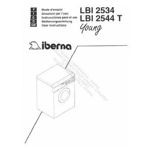 Manual de uso Iberna LBI 2534 Young Lavadora