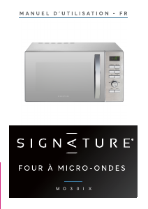 Mode d’emploi Signature MO30IX Micro-onde